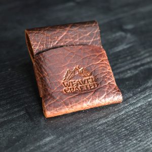 bison law tanning leather card holder wallet