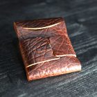 bison law tanning leather card holder wallet