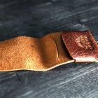 bison law tanning leather card holder wallet