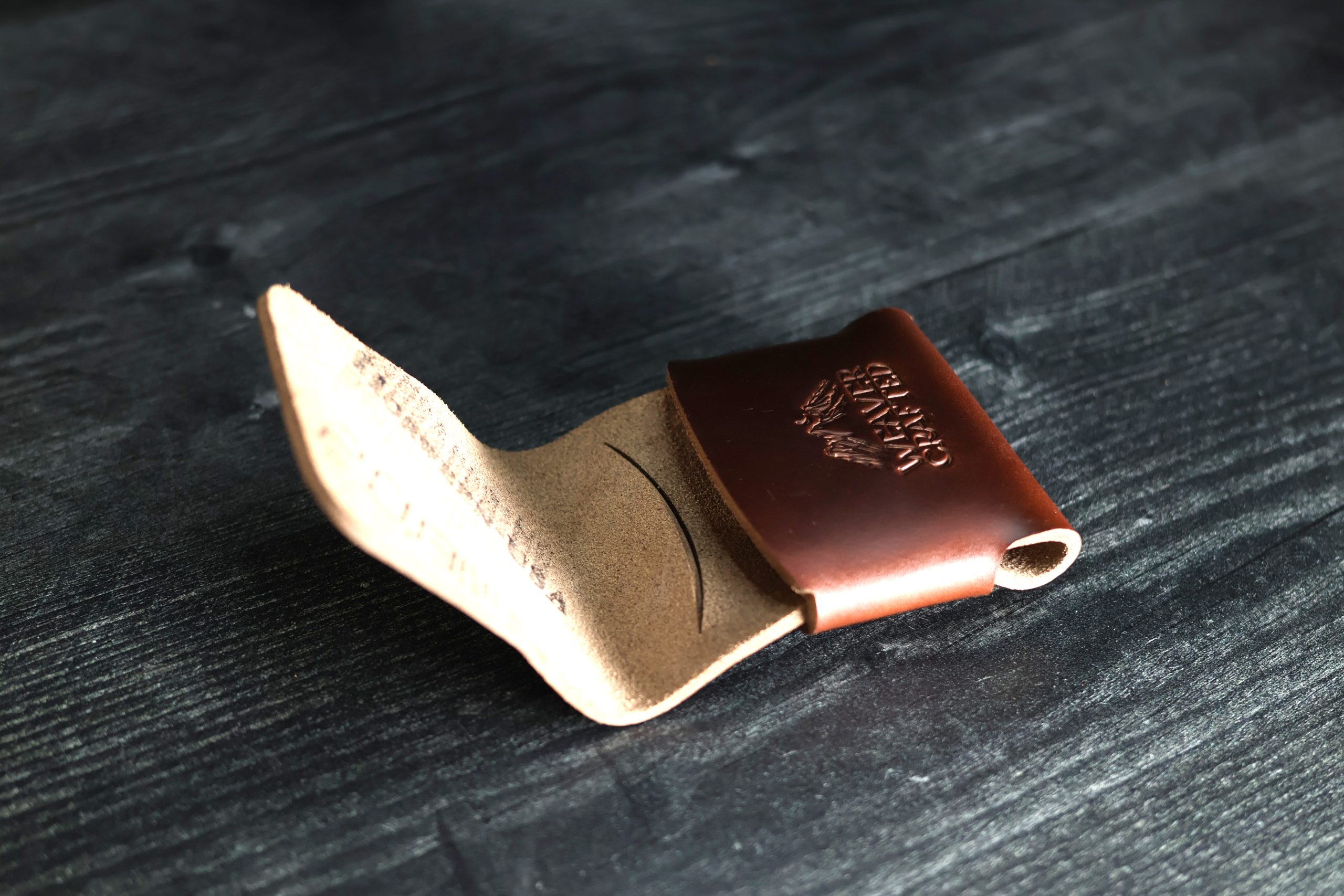 horween cxl chromexcel leather card holder waller