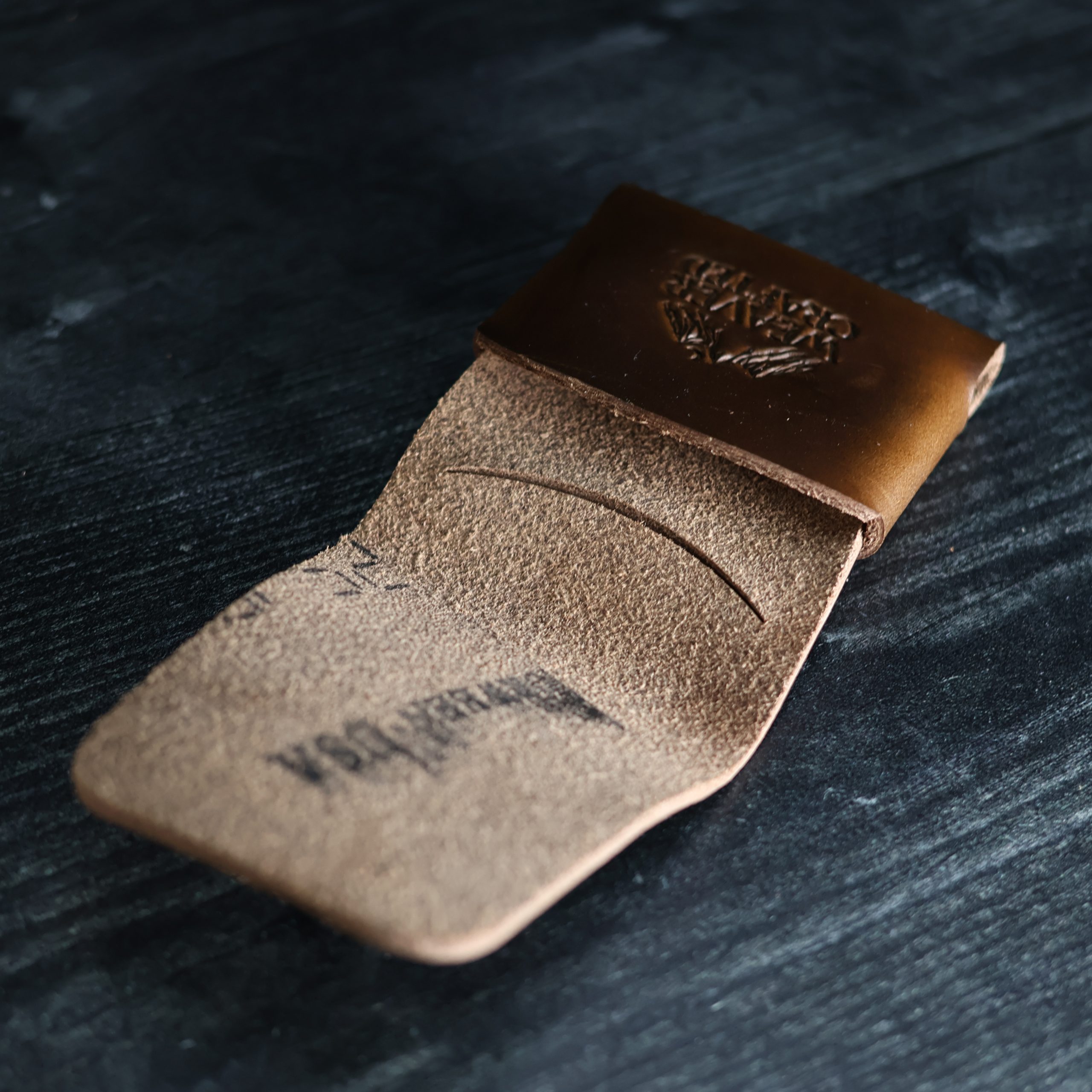 horween cxl chromexcel leather card holder waller