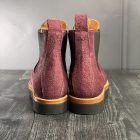 fortis burgundy roughout chelsea leather boots