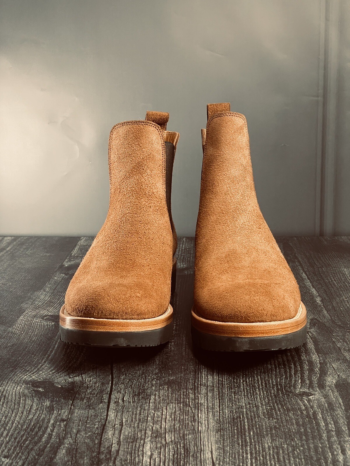 Fortis Bootmaker Chelsea Boots Tan Brown Roughout