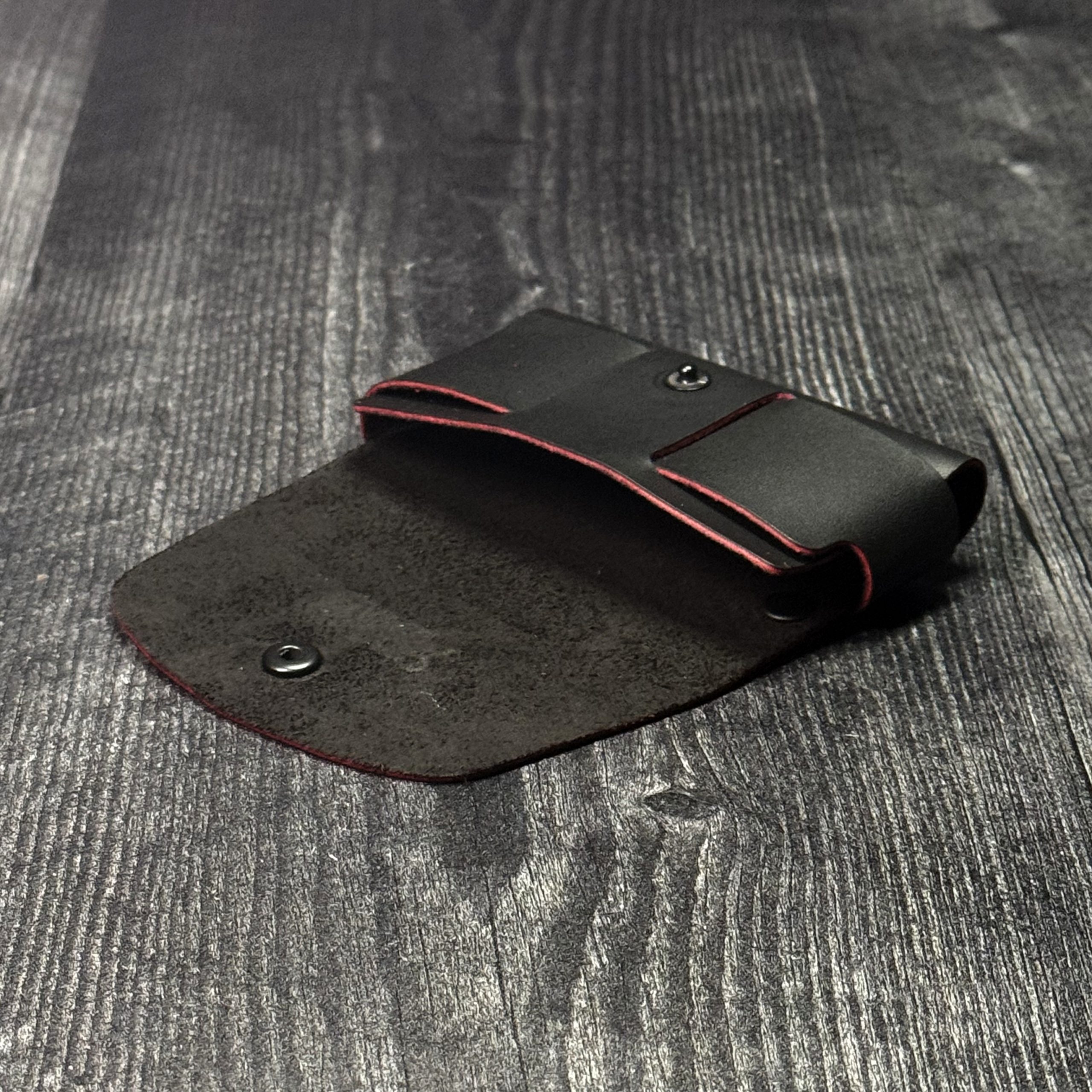 blood core rose anvil siedel leather card holder wallet weaver crafted