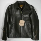 Y’2 PR-65 Single Rider Jacket in olive green vintage horsehide